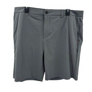 Vuori Pebble Grey Mens Shorts Size 38 Recycled Polyester Blend Lightweight